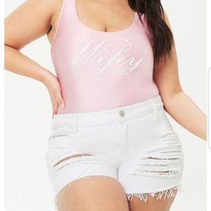 Forever 21+ Wifey One-Piece Swimsuit